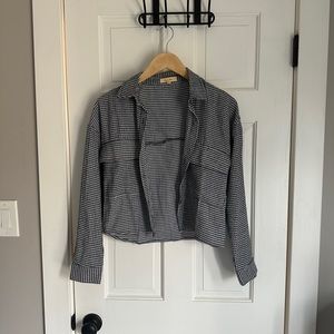 Love Notes Black and white print button up, Size Small, never worn, brand new